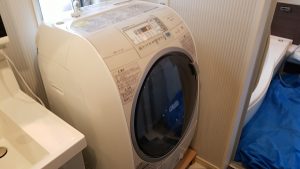 名古屋市天白区平針 日立製ドラム式洗濯乾燥機分解クリーニング作業