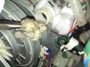 名古屋市瑞穂区堀田 東芝製縦型洗濯機 排水出来ない不具修理